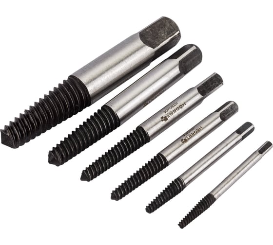 Изображение товара Инструменты для удаления сломанных болтов HOEGERT TECHNIK 6 шт. HT8G404