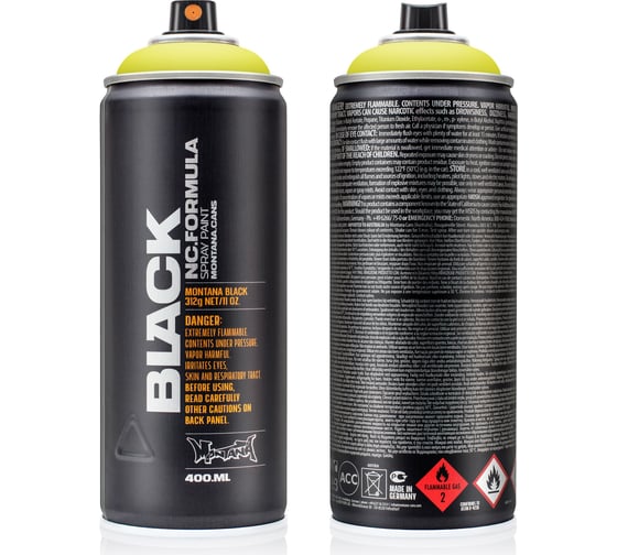 Изображение товара Краска MONTANA BLACK фисташковая, 0.4 л 6000 BLK