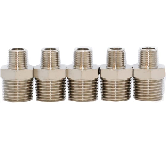 Изображение товара Переходник резьбовой KraftWell M1/2 - M1/4, 5 шт KRW-TF12M14M-5