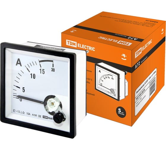 Изображение товара Амперметр TDM ELECTRIC А72П 15А-1.5 SQ1102-0076
