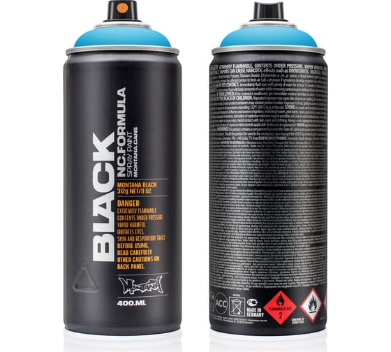 Изображение товара Краска MONTANA BLACK светло-голубая, 0.4 л 5030 BLK