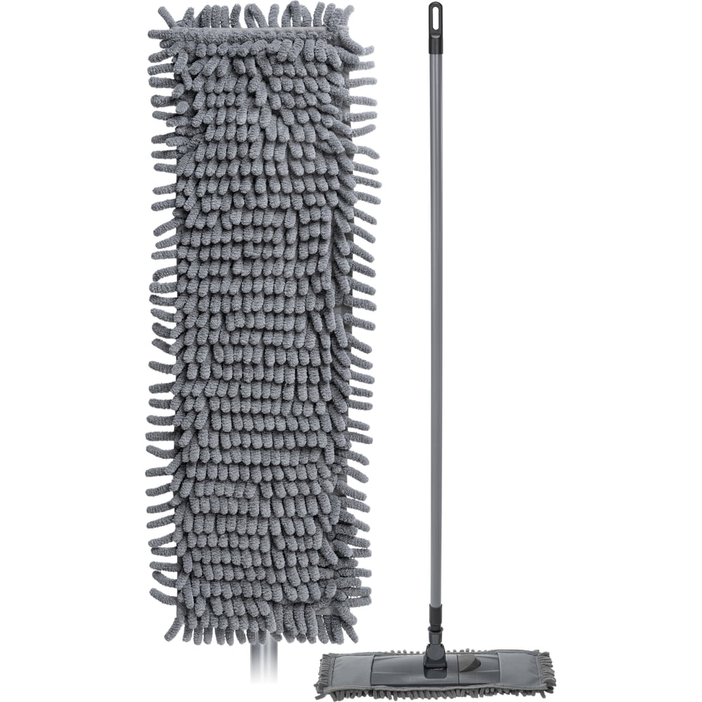 Изображение товара Швабра Econova плоская со сменной микрофибровой насадкой 420x150 мм