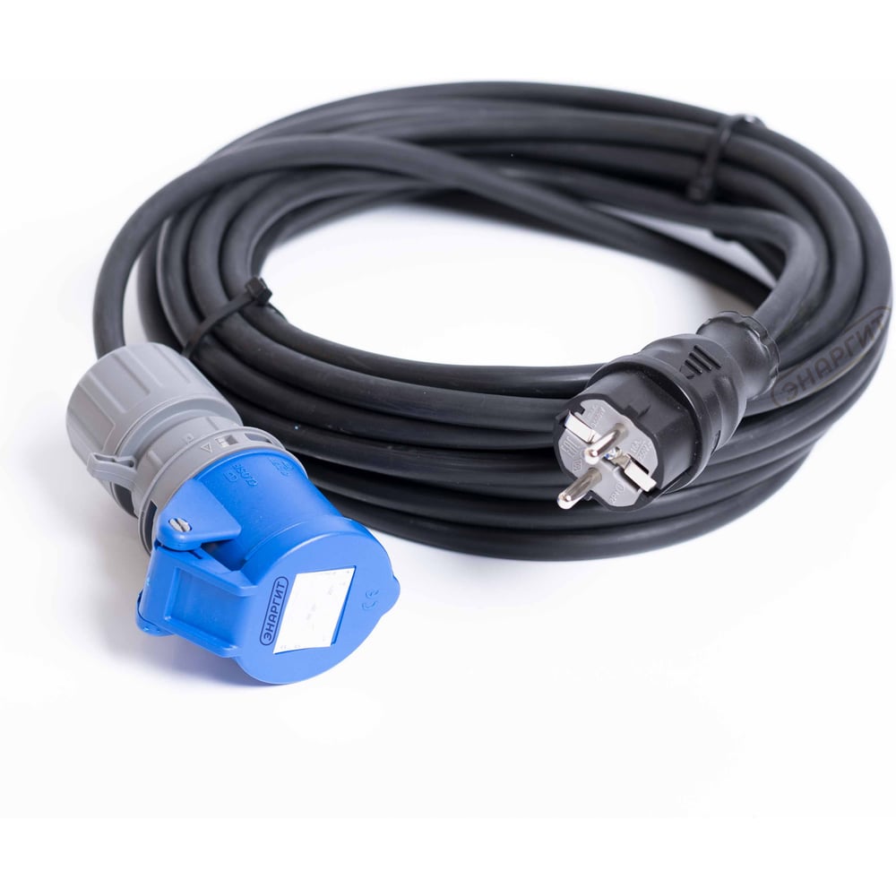 Изображение товара Промышленный удлинитель Энаргит КГтп-ХЛ 3х2,5 40 м с одной розеткой IEC60309 IP44