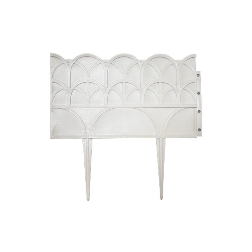 Изображение товара Бордюр ФлораПласт №2 13 секций 3100мм белый для дорожек садов