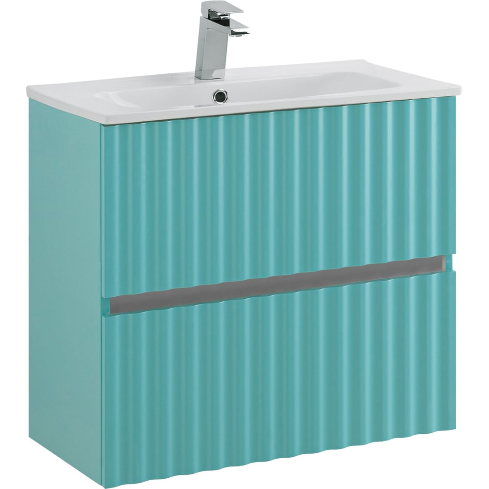 Изображение товара Подвесная база под раковину Art&Max ELEGANT с LED подсветкой и двумя ящиками зеленый матовый