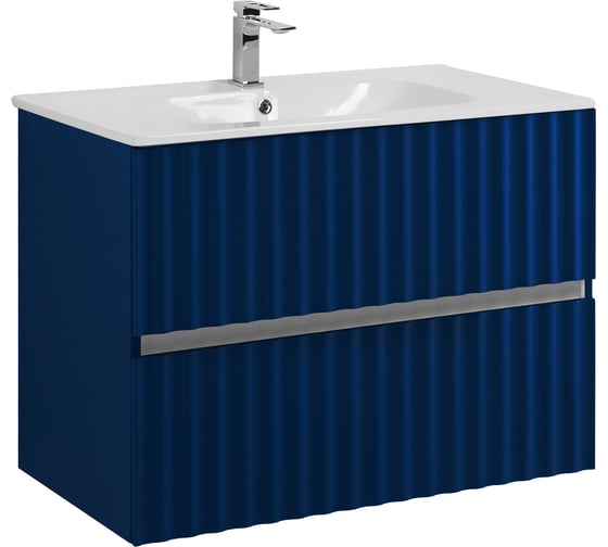 Изображение товара База под раковину подвесная Art&Max ELEGANT с двумя выкатными ящиками, с LED подсветкой ручек. Сапфир AM-ELEGANT-800-2C-SO-SA-P