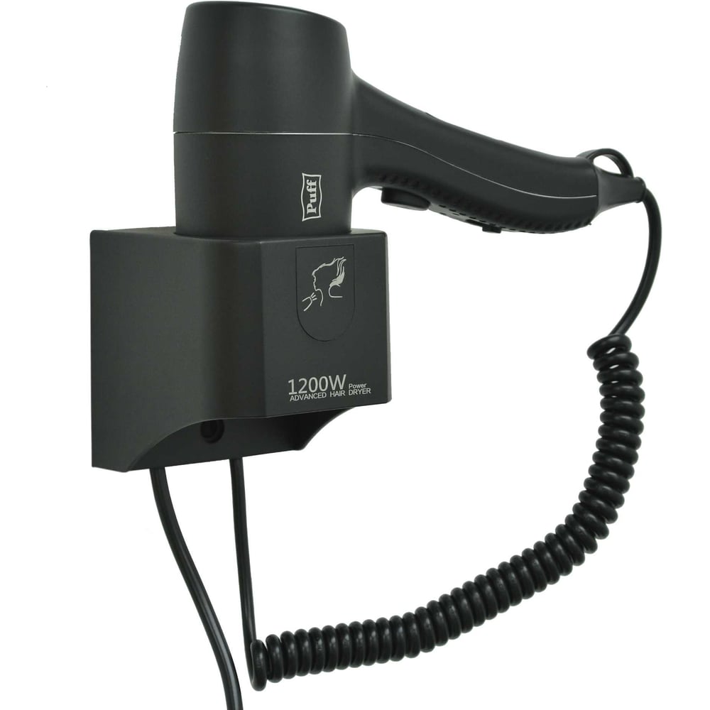 Изображение товара Настенный фен для волос Puff 1205Bl черный 1,2 кВт