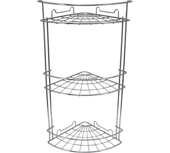 Изображение товара Полка ООО ПКФ Сварком 3-х ярусная угловая 250х175х445 (уп/1шт) СанТех s025402