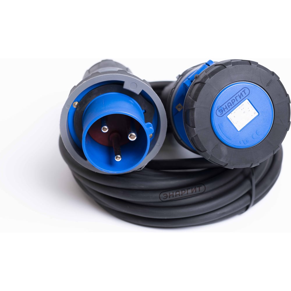 Изображение товара Промышленный удлинитель Энаргит 220 В IP67 5 метров 1 розетка 63А КГтп-ХЛ