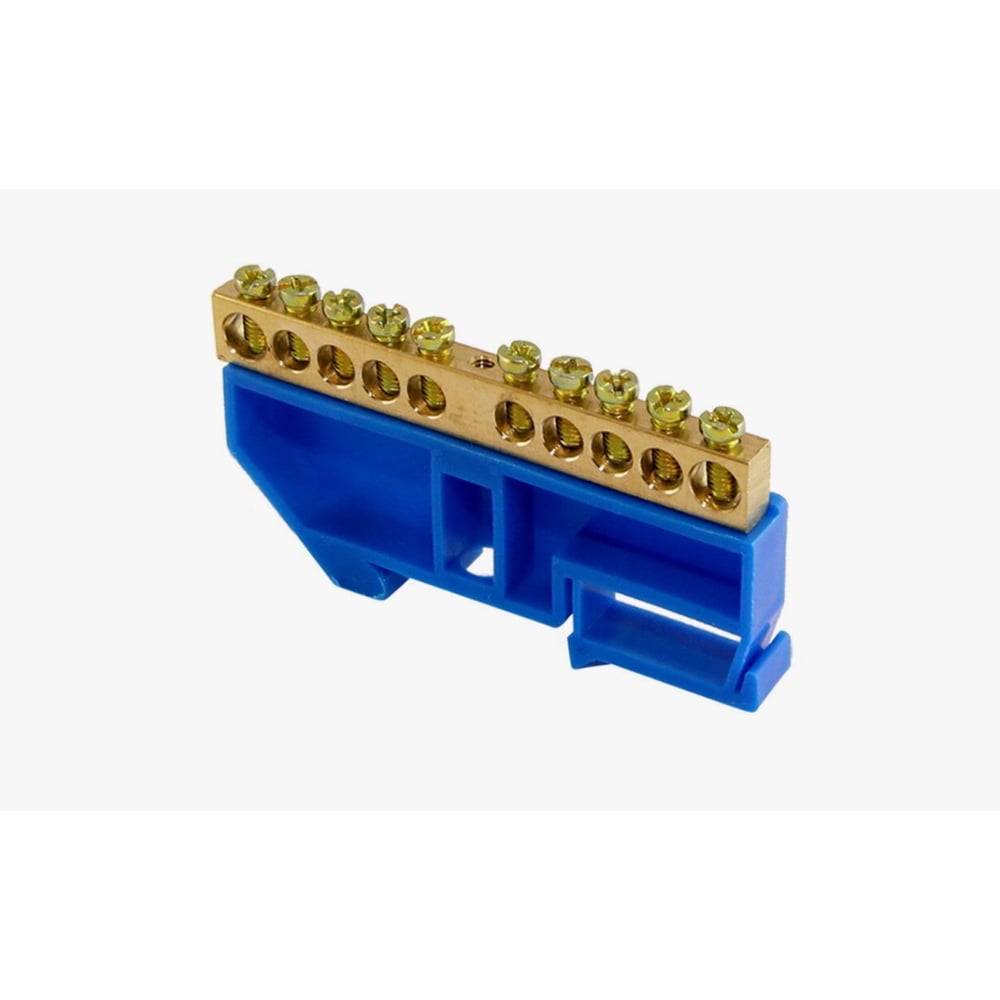 Изображение товара Шина нулевая КЗОЦМ 6х9мм 10/1 изолятор 20 шт для DIN-рейки