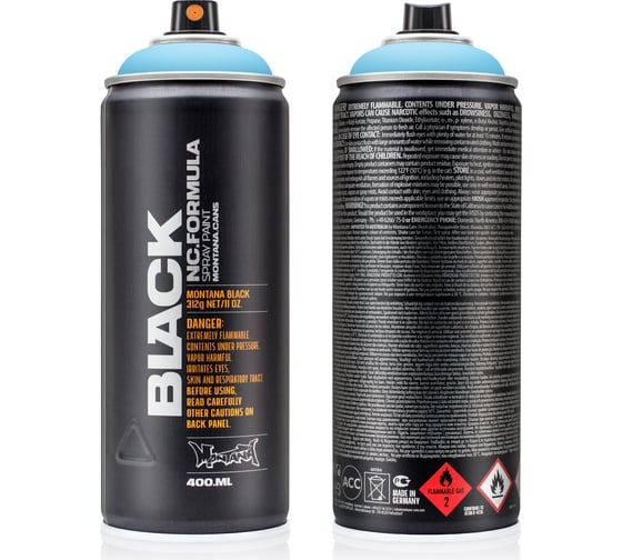 Изображение товара Краска MONTANA BLACK нежно-голубая, 0.4 л 5020 BLK