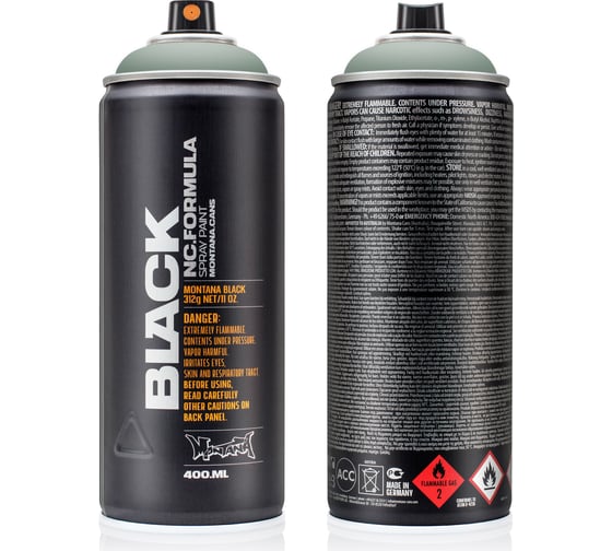 Изображение товара Краска MONTANA BLACK серая дымка, 0.4 л 6520 BLK