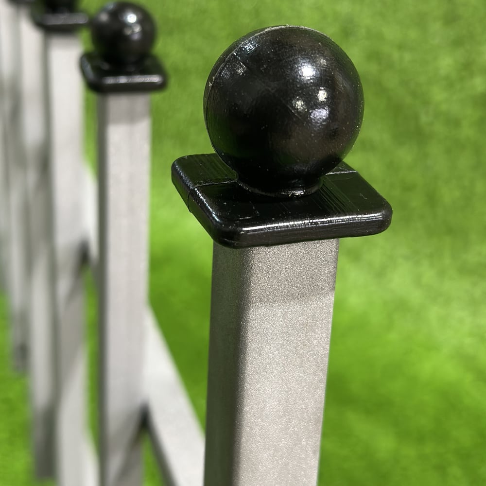 Изображение товара Заглушка шар под профильную трубу 20х20 nn-52-032 черная полимерная универсальная