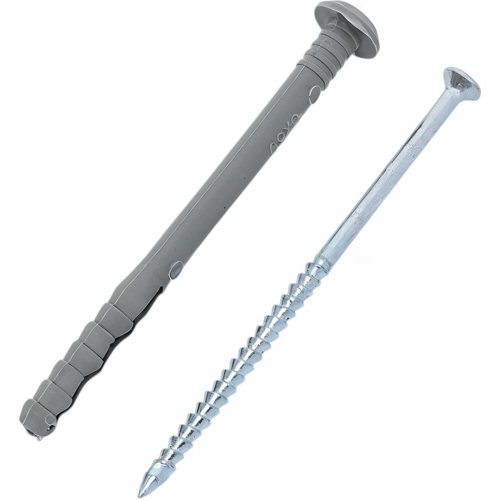 Изображение товара Дюбель-гвоздь 6x80 с грибовидной манжетой 1000 шт полипропилен серый