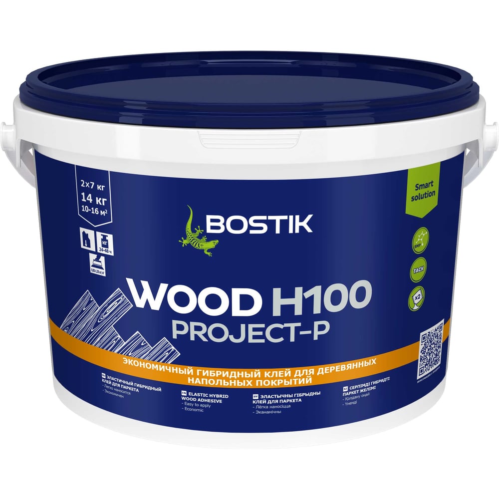Изображение товара Гибридный клей для паркета Bostik WOOD H100 PROJECT-P 14кг 50616480