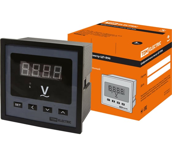 Изображение товара Цифровой вольтметр TDM ЦП-В96 0-9999В-0.5-Р SQ1102-0527
