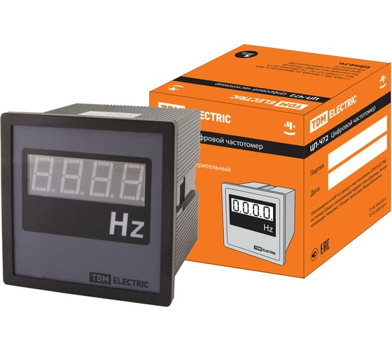 Изображение товара Цифровой частотомер TDM ELECTRIC ЦП-Ч72 30-100Гц-0.5-Р SQ1102-0529