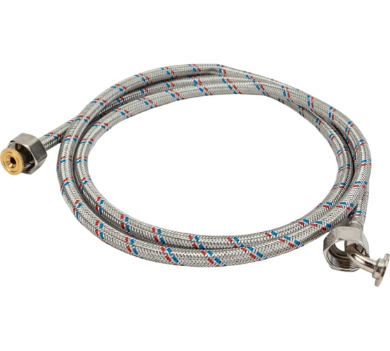 Изображение товара Заливной шланг для стиральной машины ТР-Сантехника из нержавеющей стали 2.0 м 37623