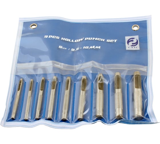 Изображение товара Набор высечек пробойников CNIC из 9-ти шт. от 2.5 до 10мм ре ОТ207 54667