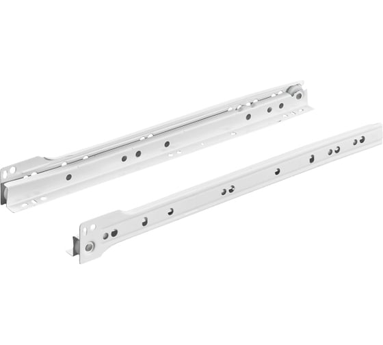 Изображение товара Роликовая направляющая Hettich 350 мм, макс. нагрузка 12 кг, сталь, белая 953409