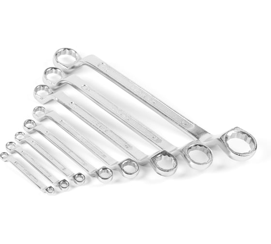 Изображение товара Набор ключей HORTZ накидн.двуст. 8шт. (6-32) хром. HOR 1146623
