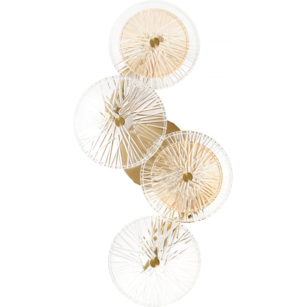 Изображение товара Настенный светильник MyFar Fiona MR2531-4W модерн с 4 лампами латунь янтарь