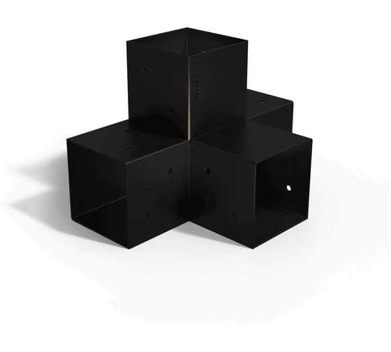 Изображение товара Коннектор для бруса LUVON 100х100мм 4-лучевой, чёрный, 1шт 00051