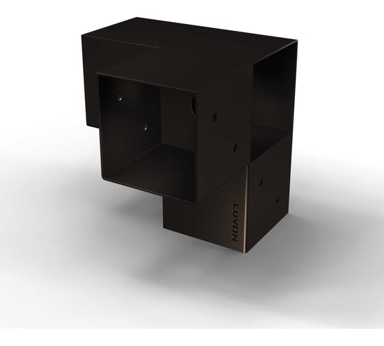 Изображение товара Коннектор для бруса LUVON 100х100мм сквозной, чёрный, 2шт 00046