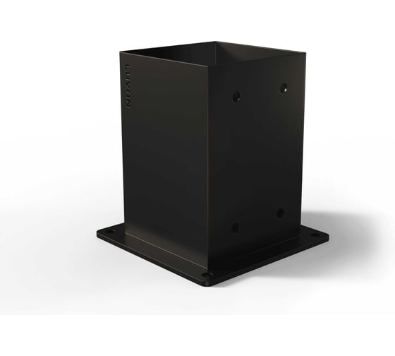 Изображение товара Опора для бруса LUVON 100х100мм усиленная, чёрная, 1шт 00048