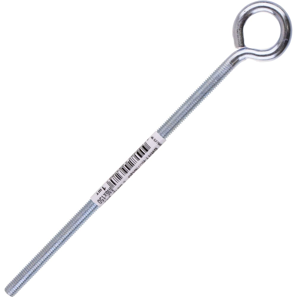 Изображение товара Винт-кольцо с метрической резьбой Стройбат М 6х150, цинк 50 шт, 577640