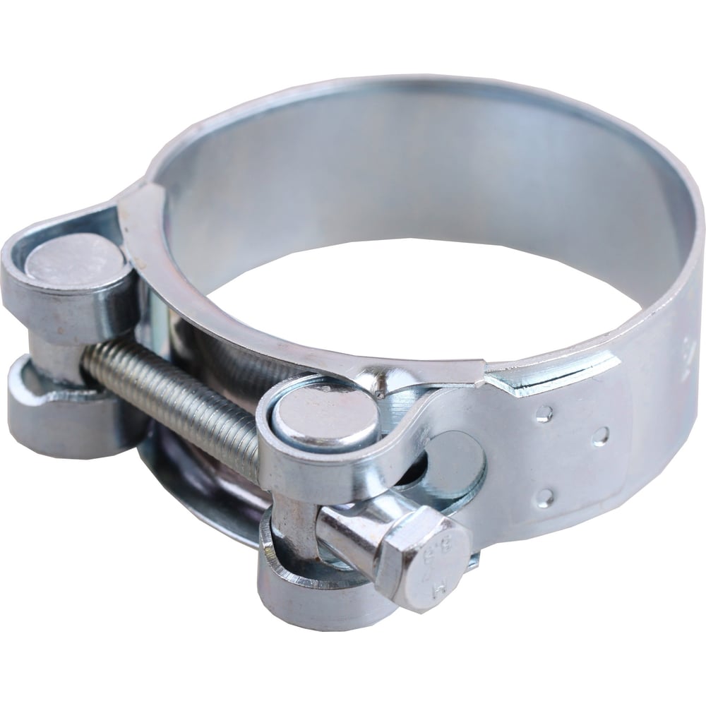 Изображение товара Хомут шарнирный Стройбат 52-55 мм Белый цинк