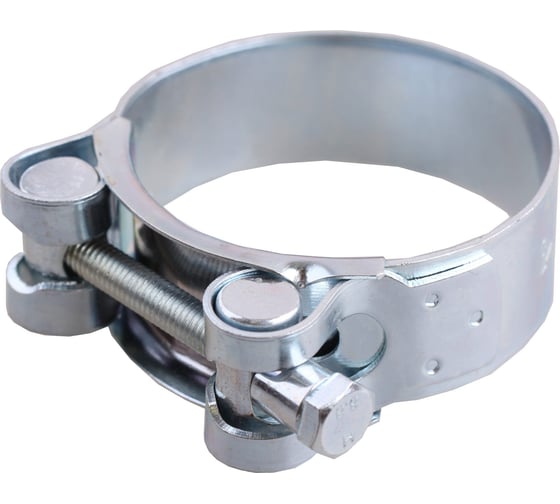 Изображение товара Хомут шарнирный Стройбат 52- 55мм, белый цинк 10 шт, 602130