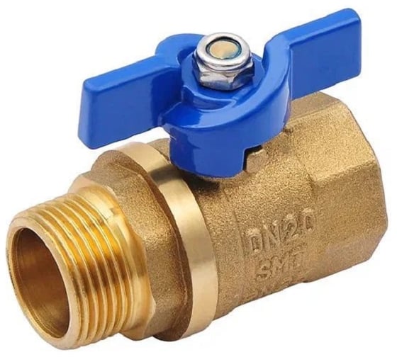 Изображение товара Шаровой кран SMT 3/4МxF синяя бабочка (латунь) 523H6605BB