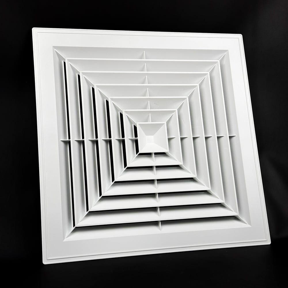 Изображение товара Пластиковая потолочная решетка KRAFTAIR диффузорного типа 600х600 4шт