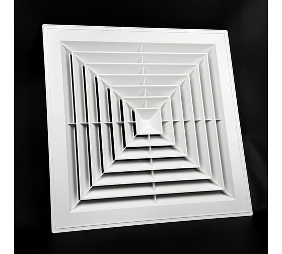 Изображение товара Пластиковая потолочная решетка KRAFTAIR диффузорного типа 4шт Диффузор 600х600-4шт