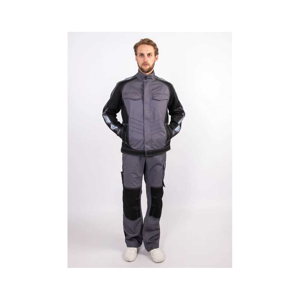 Изображение товара Флисовая куртка АНТЕКС мужская с водоотталкивающей пропиткой размеры M серый и черный