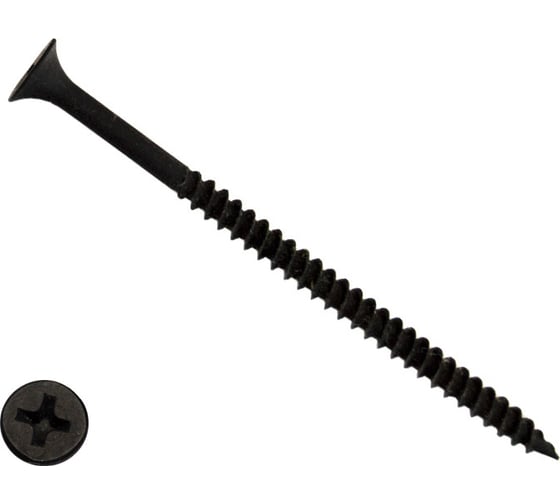 Изображение товара Саморез КРЕП-КОМП черный, универсал. 3,8х70, 3000 шт. чм7038