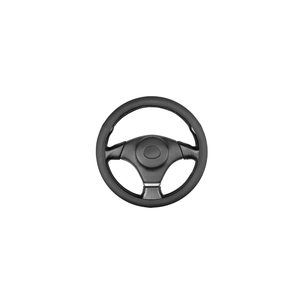 Изображение товара Кожаная оплетка SKYWAY S для руля 35-37 см черная натуральная кожа