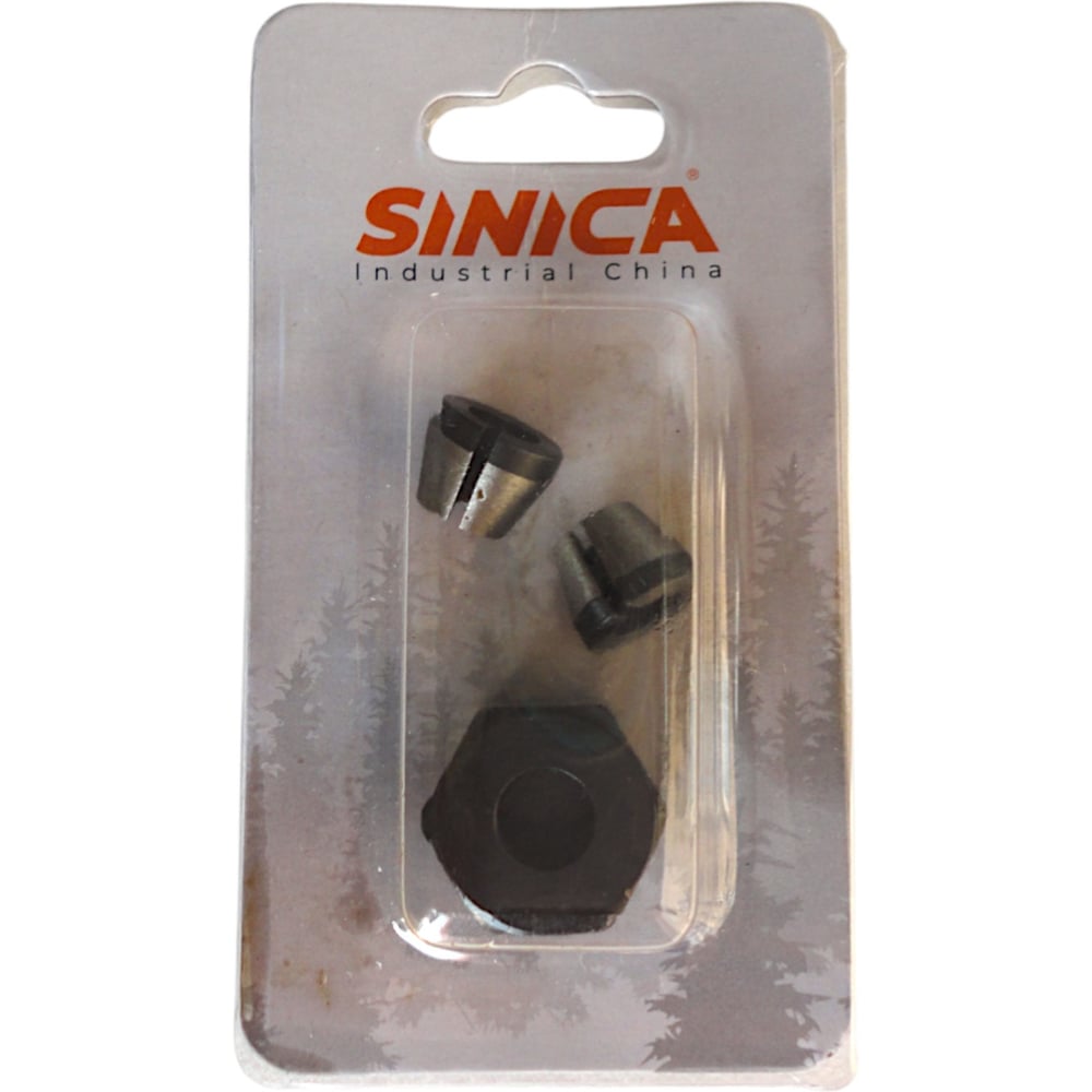 Изображение товара Комплект Sinica 3 шт.: гайка под цанги 6.35 мм + Цанга 6 мм + 6.35 мм 100180