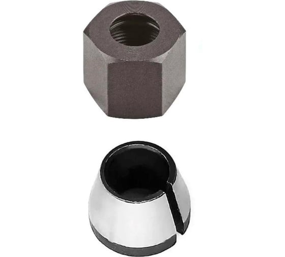 Изображение товара Комплект Sinica цанга 6.35мм + гайка под цанги 6мм и 6.35мм 100178