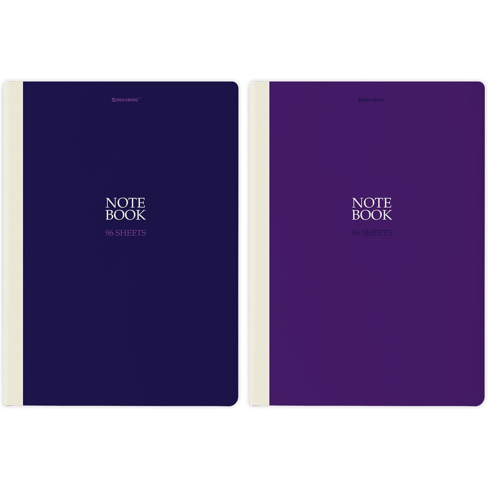 Изображение товара Бизнес-тетради BRAUBERG ДЭК А4, 96листов, 2 шт. на сшивке с корешком, клетка, Моноколор, 405297