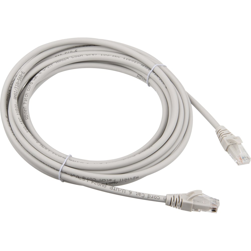 Изображение товара Патч-корд Advant Ethernet CAT6 3м RJ45 UTP LSZH серый