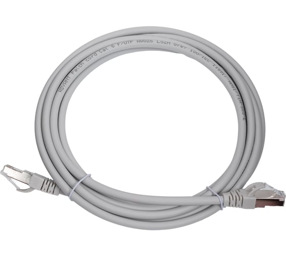 Изображение товара Патч-корд Advant Ethernet CAT6, 2xRJ45, FTP, 4 пары (AWG26), оболочка LSZH, длина 3 м, цвет: серый ADV6-FPC03-LG