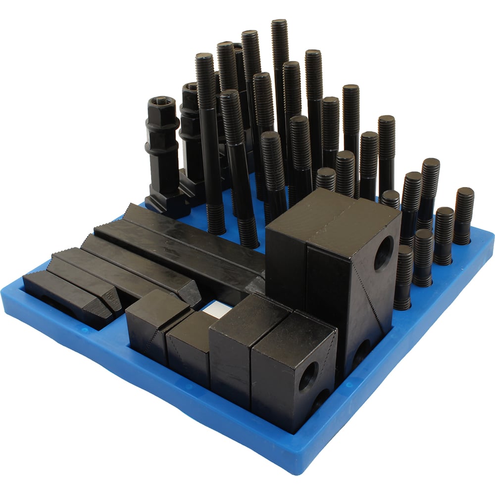 Изображение товара Набор клиновых ступенчатых прижимов TLX 58 предм. паз 21.7мм М18х2.5 в футляре