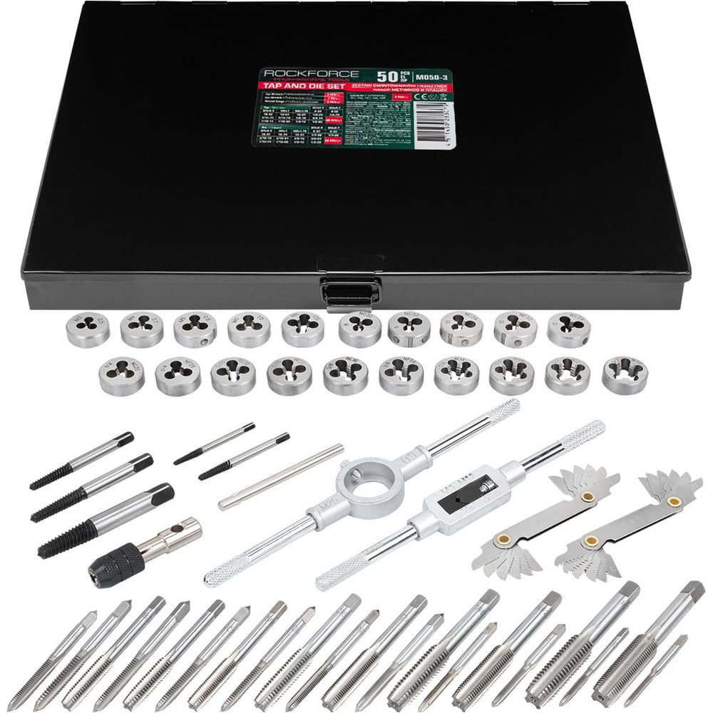 Изображение товара Набор метчиков и плашек Rockforce 50 предметов RF-M050-3