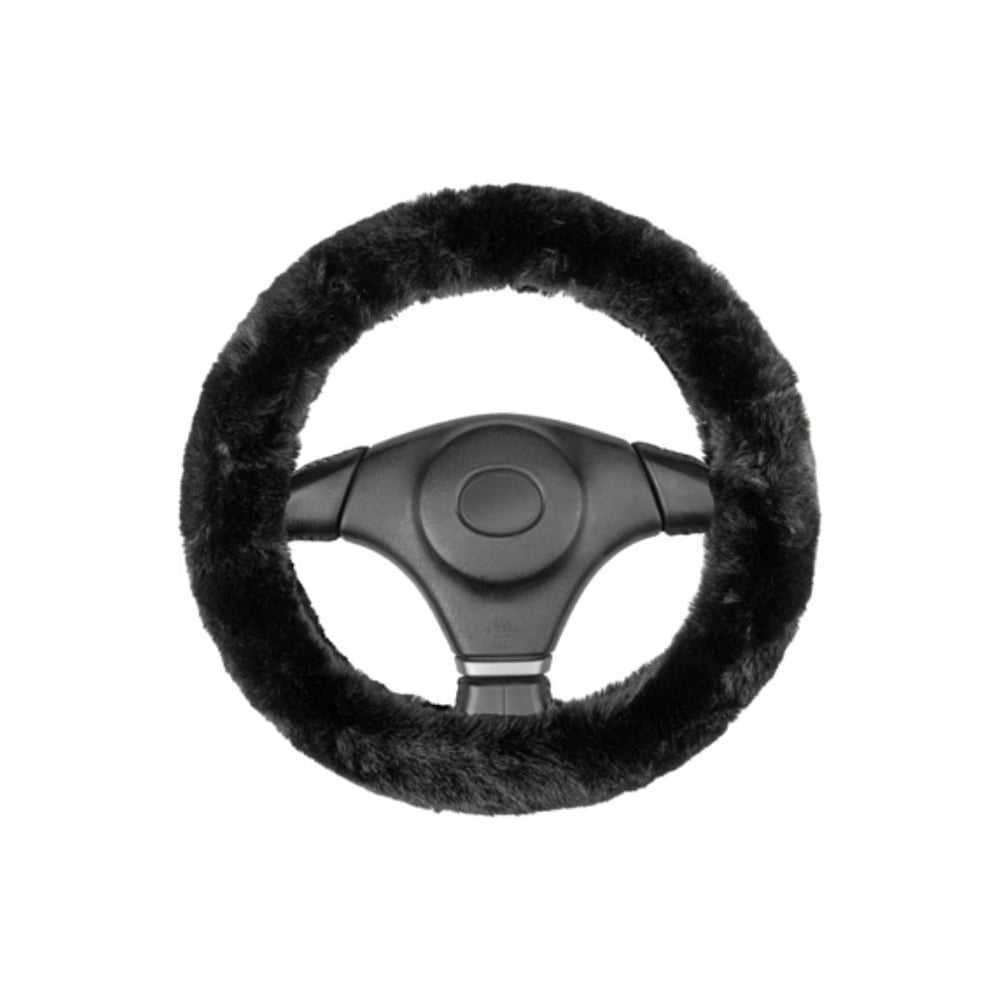 Изображение товара Оплетка SKYWAY искусственный мех для руля 37-39 см черная