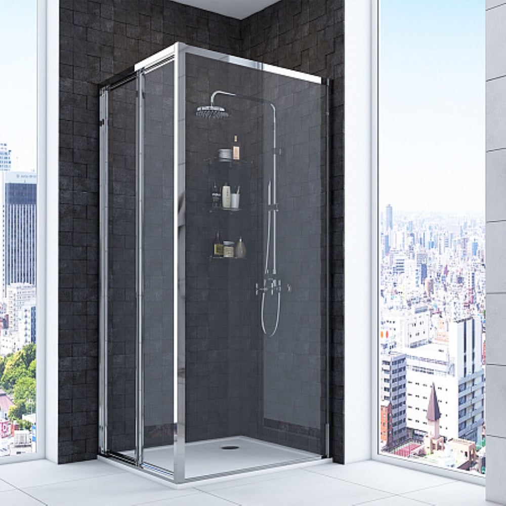 Изображение товара Душевое ограждение Aquaton Prima складное 100х100х190 стекло металл хром