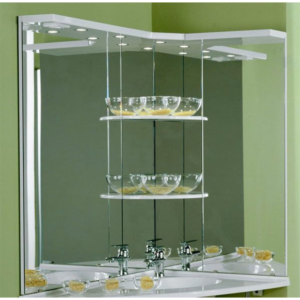 Изображение товара Угловое зеркало AQUATON КОРНЕР правое без рамы 1000 мм белое