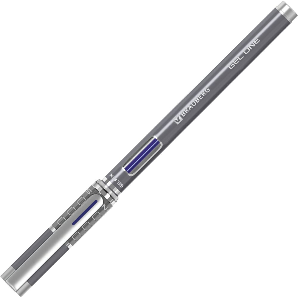 Изображение товара Ручка гелевая BRAUBERG GEL ONE, 12 шт., синяя, стандартный узел 0.5мм, линия письма 0.35мм, 144036