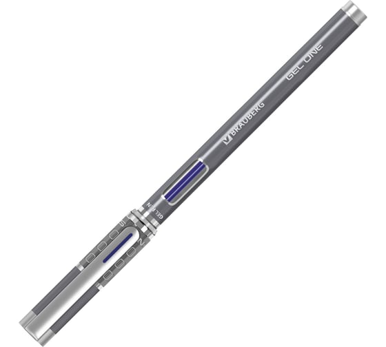 Изображение товара Ручка гелевая BRAUBERG GEL ONE, 12 шт., синяя, стандартный узел 0.5мм, линия письма 0.35мм, 144036
